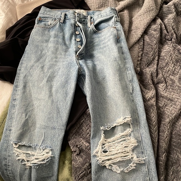 Agolde 90s Pinch Waist High Rise Straight Jean in Backdrop - Picture 6 of 6